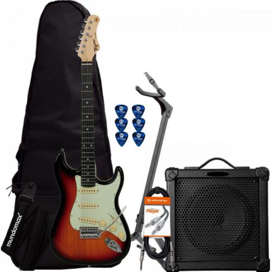 Kit Guitarra TAGIMA TG500 Sunburst + Cubo + Acessórios (71365)