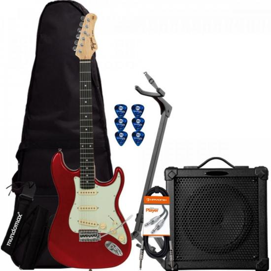 Kit Guitarra TAGIMA TG500 Candy Apple + Cubo + Acessórios (71367)