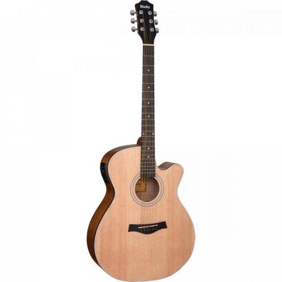 Violão Eletroacústico Shelby Sga194c Aço Natural Satin por 0,00 à vista no boleto/pix ou parcele em até 1x sem juros. Compre na loja Mundomax!