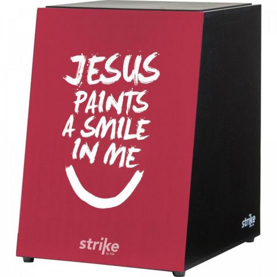 Cajon Acústico Inclinado Strike Jesus SK4014 FSA por 0,00 à vista no boleto/pix ou parcele em até 1x sem juros. Compre na loja Mundomax!
