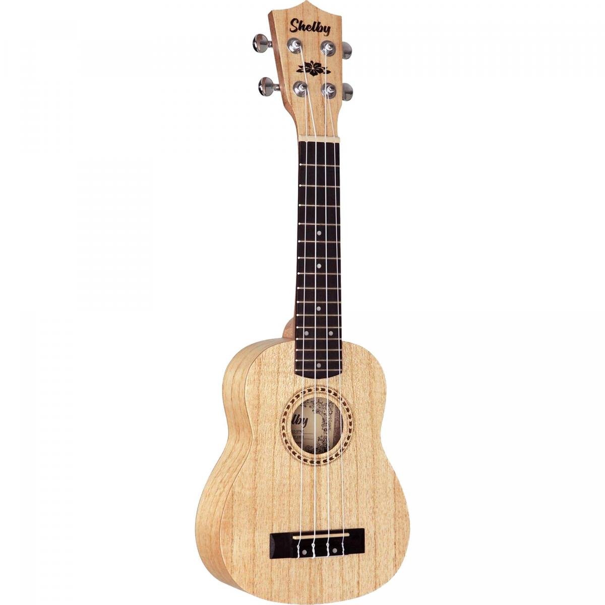 Ukulele SHELBY Soprano Acústico 21 SU21D Cedro Branco - Mundomax