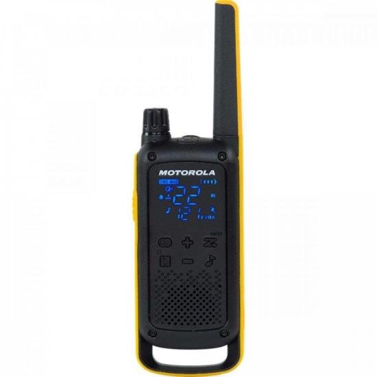Par Rádio Comunicador Talkabout Motorola T470BR 35km Amarelo/Preto por 689,00 à vista no boleto/pix ou parcele em até 10x sem juros. Compre na loja Mundomax!