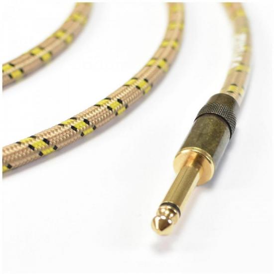 Cabo para Guitarra SANTO ANGELO 3,5m P10 Vintage Dourado por 115,90 à vista no boleto/pix ou parcele em até 4x sem juros. Compre na loja Mundomax!