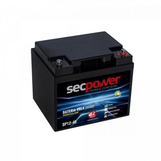 Bateria de Chumbo Ácida VRLA SP12-40 SECPOWER por 517,90 à vista no boleto/pix ou parcele em até 10x sem juros. Compre na loja Mundomax!