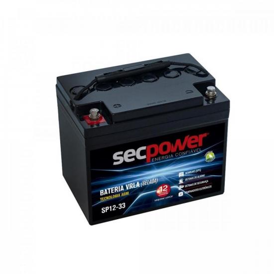 Bateria de Chumbo Ácida VRLA SP12-33 SECPOWER por 0,00 à vista no boleto/pix ou parcele em até 1x sem juros. Compre na loja Mundomax!