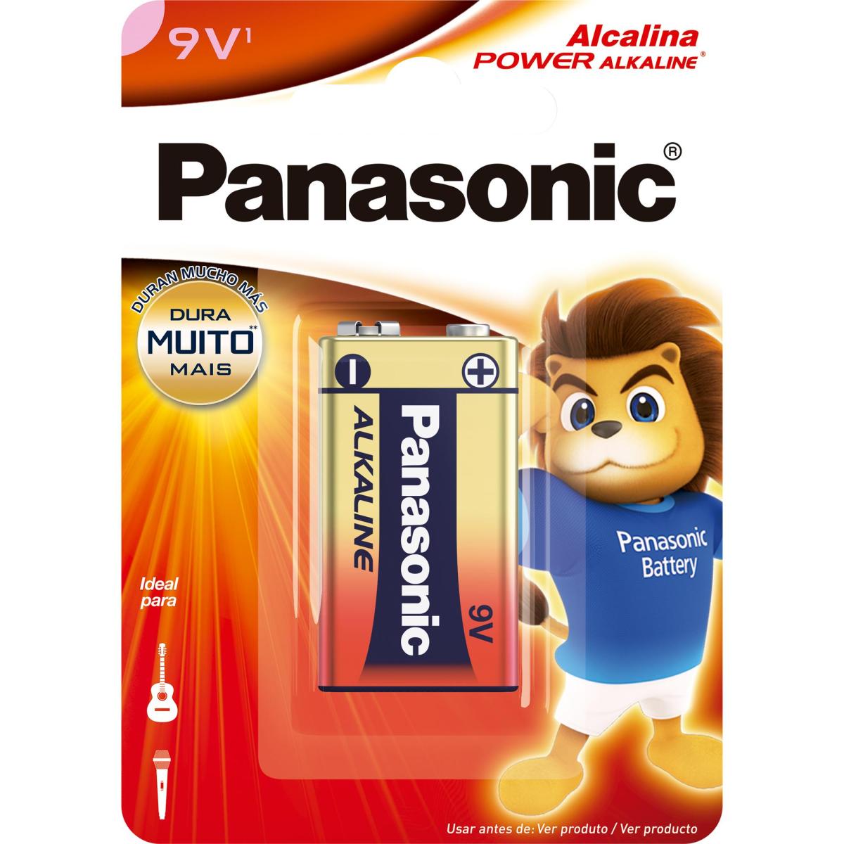 Bateria Alcalina 9V (C/1 Bateria) Panasonic - Mundomax