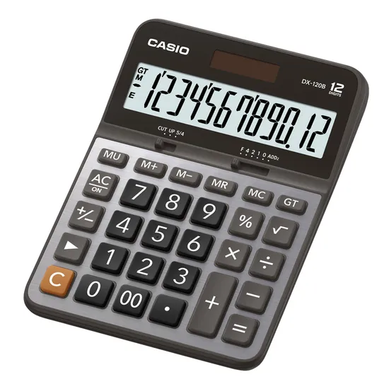 Calculadora de Mesa Casio DX-120B 12 Dígitos Prata por 93,99 à vista no boleto/pix ou parcele em até 3x sem juros. Compre na loja Mundomax!