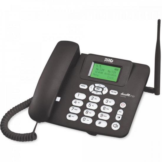 Telefone Celular Fixo Quad Band Dual Chip Proeletronic PROCD-6020 Preto por 225,99 à vista no boleto/pix ou parcele em até 9x sem juros. Compre na loja Mundomax!