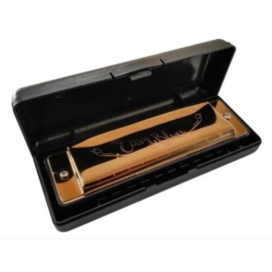 Gaita Diatônica em Dó (C) 20 Vozes Easy Blues Marrom HERING por 140,00 à vista no boleto/pix ou parcele em até 5x sem juros. Compre na loja Mundomax!