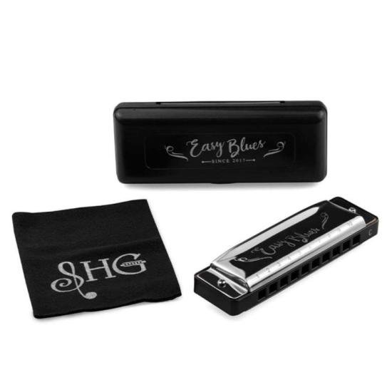 Gaita Diatônica em Dó (C) 20 Vozes Easy Blues Prata HERING por 140,00 à vista no boleto/pix ou parcele em até 5x sem juros. Compre na loja Mundomax!
