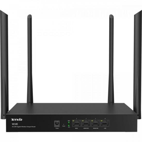 Roteador sem Fio para Hotspot Gigabit 1200Mbps Dual Band W18E Preto por 599,99 à vista no boleto/pix ou parcele em até 10x sem juros. Compre na loja Mundomax!