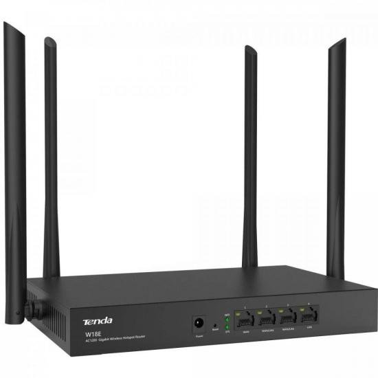 Roteador sem Fio para Hotspot Gigabit 1200Mbps Dual Band W18E Preto por 599,99 à vista no boleto/pix ou parcele em até 10x sem juros. Compre na loja Mundomax!
