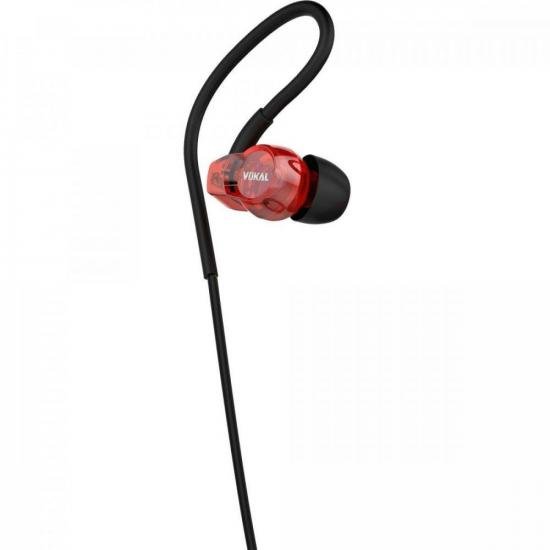 Fone de Ouvido E20 In Ear Vermelho VOKAL por 0,00 à vista no boleto/pix ou parcele em até 1x sem juros. Compre na loja Mundomax!