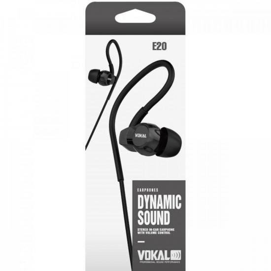 Fone de Ouvido E20 In Ear Preto VOKAL por 56,90 à vista no boleto/pix ou parcele em até 2x sem juros. Compre na loja Mundomax!