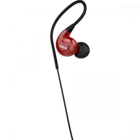 Fone de Ouvido Vokal E40 In Ear Vermelho por 82,99 à vista no boleto/pix ou parcele em até 3x sem juros. Compre na loja Mundomax!