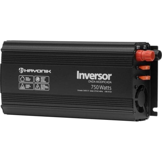 Inversor Automotivo HAYONIK PW12-1 Onda Modificada 750W 12Vdc/127V por 588,00 à vista no boleto/pix ou parcele em até 10x sem juros. Compre na loja Mundomax!
