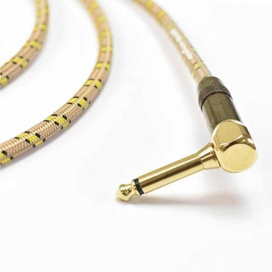 Cabo para Instrumentos 4,57m P10 L Vintage Dourado SANTO ANGELO por 166,90 à vista no boleto/pix ou parcele em até 6x sem juros. Compre na loja Mundomax!