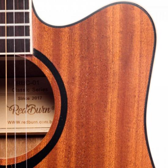 Violão Eletroacústico Redburn Aço Rbc-01 por 0,00 à vista no boleto/pix ou parcele em até 1x sem juros. Compre na loja Mundomax!