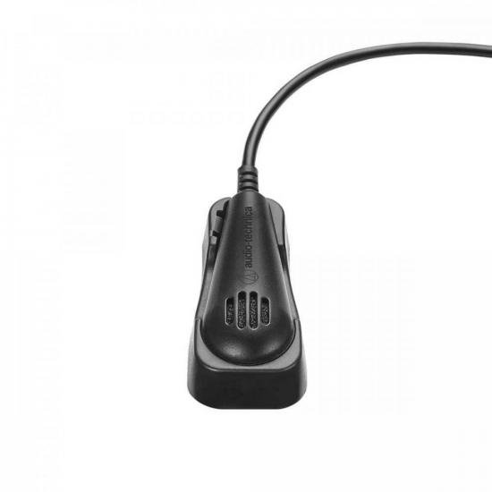 Microfone Condensador Omnidirecional de Lapela ATR4650-USB Preto AUDIO (72290)