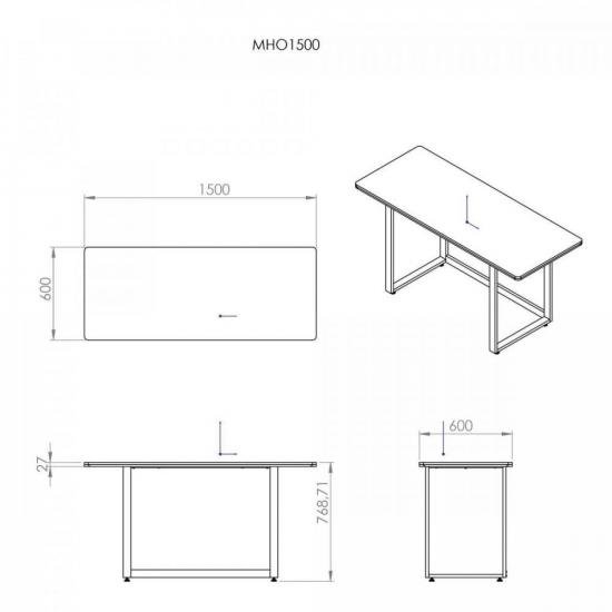 Mesa Office Hayonik MHO 1500 27mm Amêndola Rústica por 569,99 à vista no boleto/pix ou parcele em até 10x sem juros. Compre na loja Mundomax!