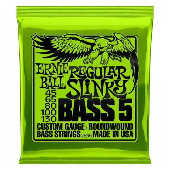 Encordoamento para Contrabaixo 5 Cordas Niquel .045 Regular Slinky 2836 (72347)