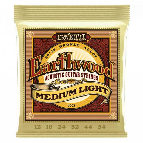 Encordoamento para Violão ERNIE BALL Aço .012 Médio Leve Earthwood 2003 (72355)