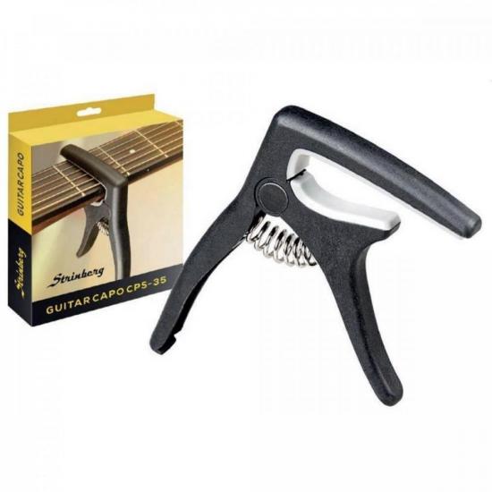 Braçadeira Capotraste para Violão CPS35 Preto STRINBERG por 24,99 à vista no boleto/pix ou parcele em até 1x sem juros. Compre na loja Mundomax!