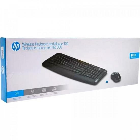 Kit Teclado + Mouse sem Fio 300 Preto HP por 219,99 à vista no boleto/pix ou parcele em até 8x sem juros. Compre na loja Mundomax!