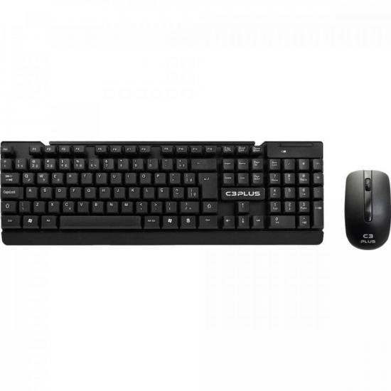 Kit Teclado + Mouse sem Fio K-W11BK Preto C3TECH por 86,99 à vista no boleto/pix ou parcele em até 3x sem juros. Compre na loja Mundomax!