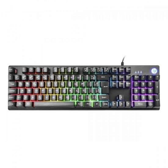 Teclado Gamer HP K500F USB Preto RGB por 119,99 à vista no boleto/pix ou parcele em até 4x sem juros. Compre na loja Mundomax!