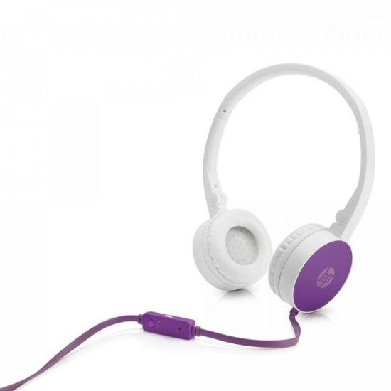 Fone de Ouvido Dobrável H2800 Roxo/Branco HP por 131,99 à vista no boleto/pix ou parcele em até 5x sem juros. Compre na loja Mundomax!