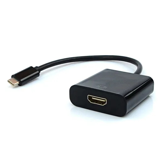 Adaptador de Vídeo USB Tipo C X HDMI ADP-303BK Preto PLUSCABE (72430)