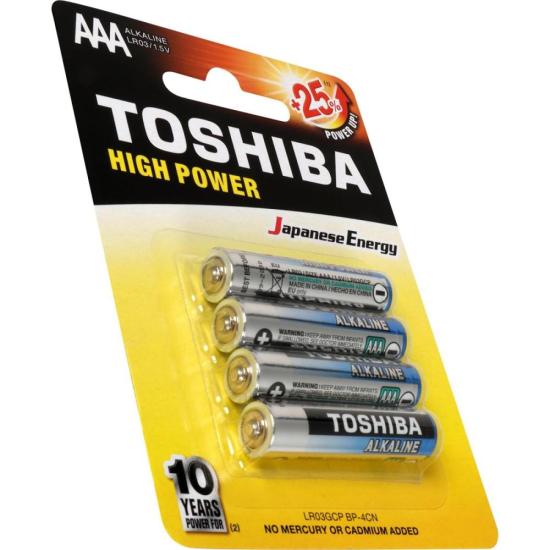 Pilha Alcalina AAA 1,5V LR03GCP (C/4 Pilhas) Toshiba por 17,00 à vista no boleto/pix ou parcele em até 1x sem juros. Compre na loja Mundomax!