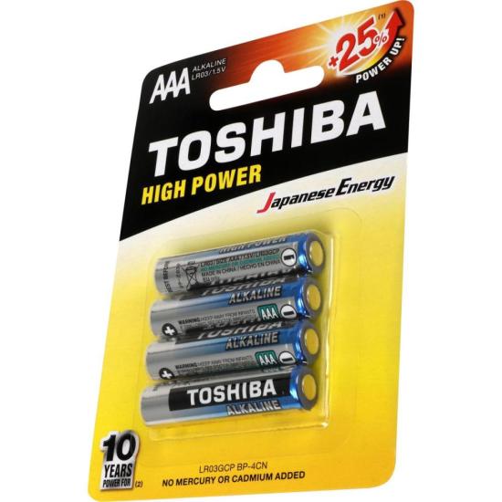 Pilha Alcalina AAA 1,5V LR03GCP (C/4 Pilhas) Toshiba por 17,00 à vista no boleto/pix ou parcele em até 1x sem juros. Compre na loja Mundomax!