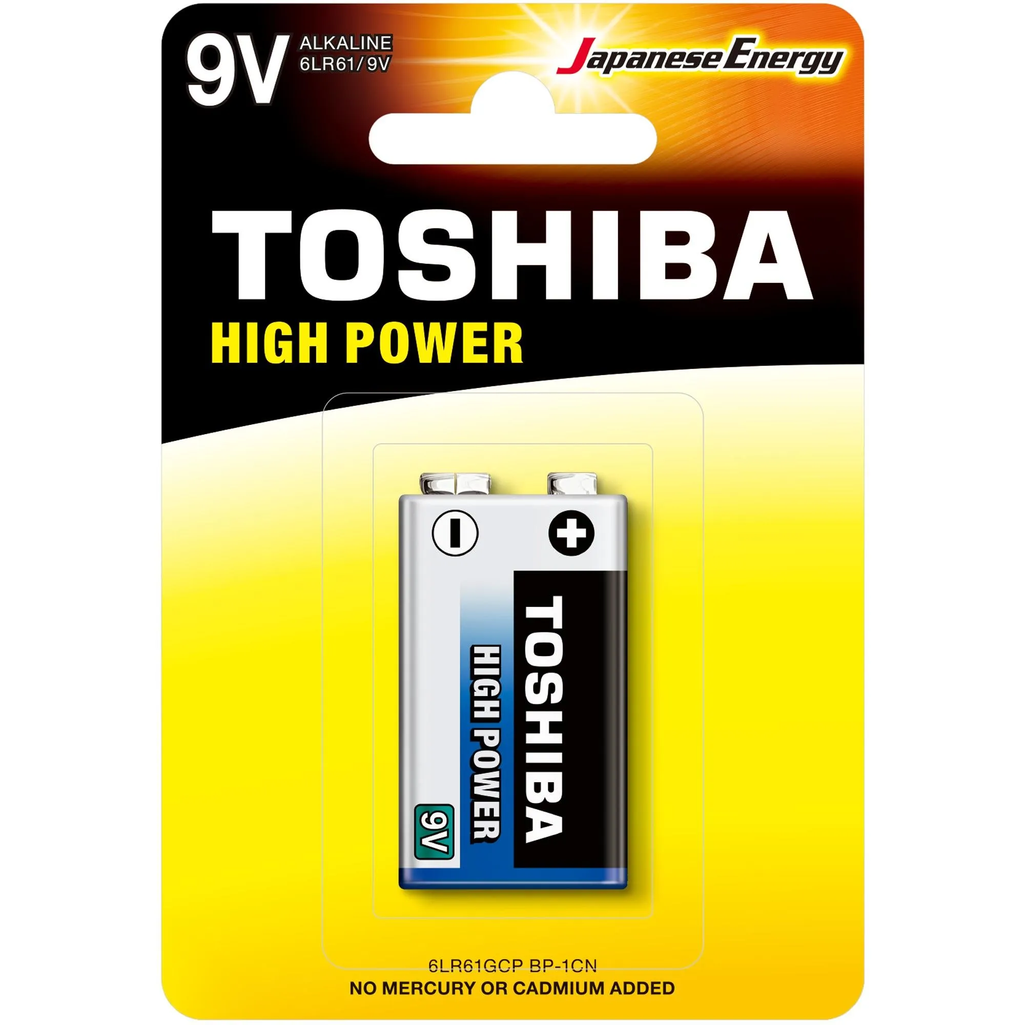 Bateria Alcalina 9V 6LR61GCP (C/1 Bateria) Toshiba (72455)