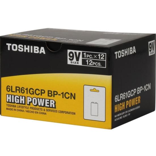 Bateria Alcalina 9V 6LR61GCP (C/1 Bateria) Toshiba por 21,00 à vista no boleto/pix ou parcele em até 1x sem juros. Compre na loja Mundomax!