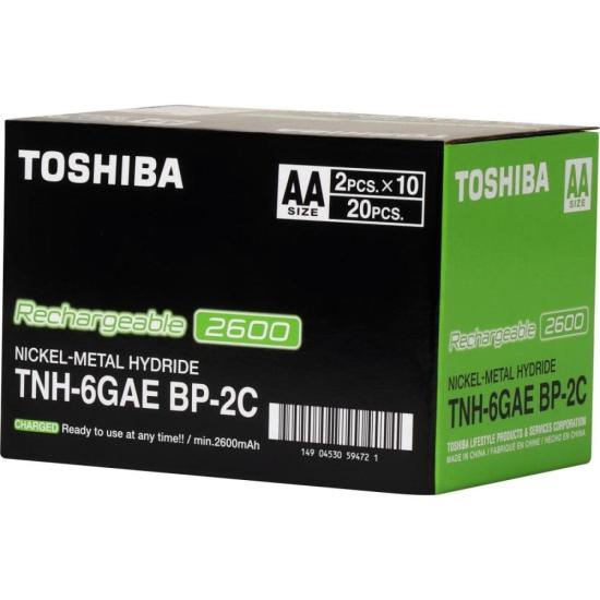 Pilha Recarregável AA 1,2v 2600mAh TNH6GAE (C/2 Pilhas) Toshiba por 48,00 à vista no boleto/pix ou parcele em até 1x sem juros. Compre na loja Mundomax!