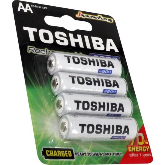 Pilha Recarregável AA 1,2v 2600mAh TNH6GAE (C/4 Pilhas) Toshiba por 83,00 à vista no boleto/pix ou parcele em até 3x sem juros. Compre na loja Mundomax!