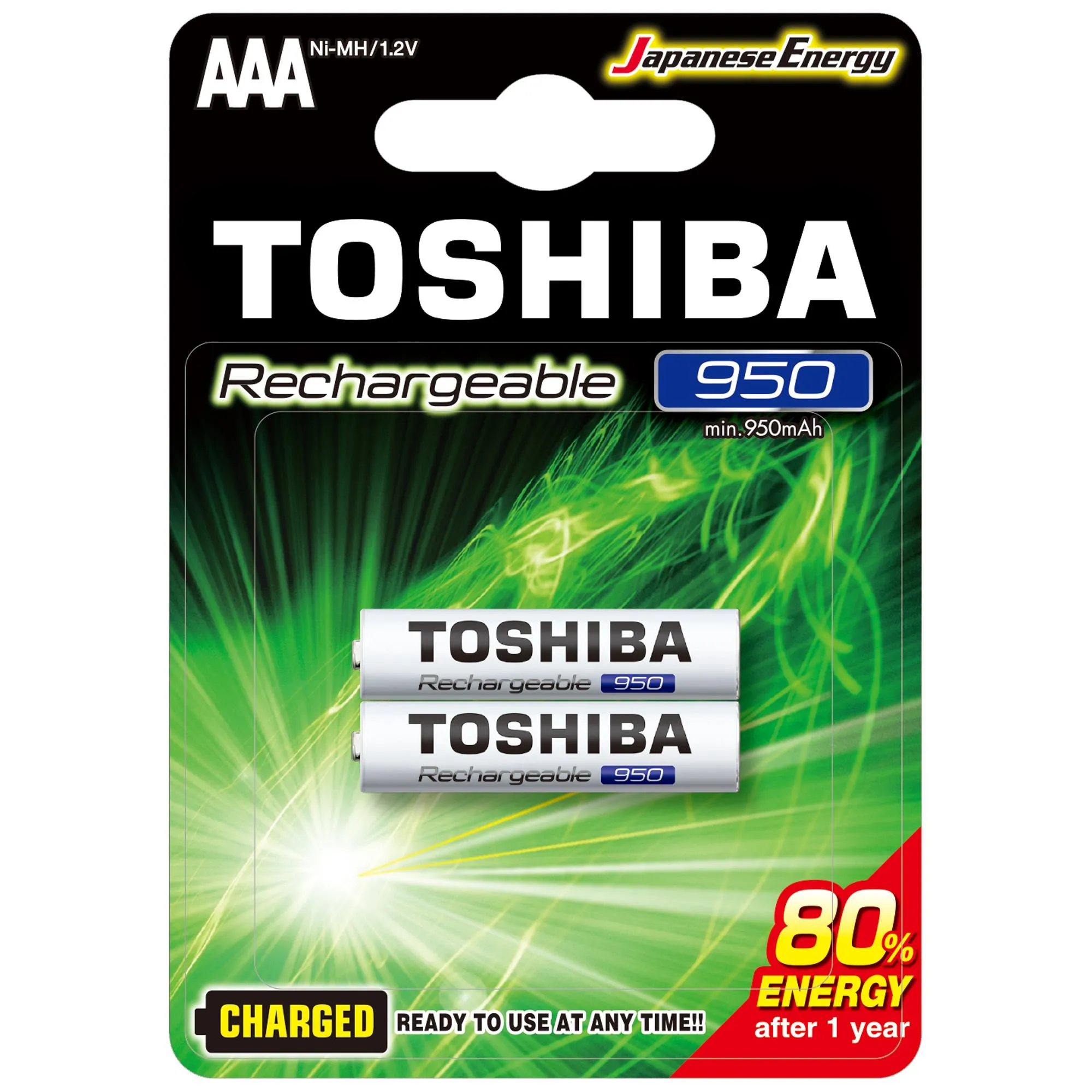 Pilha Recarregável AAA 1,2v 950mAh TNH03GAE (C/2 Pilhas) Toshiba (72476)