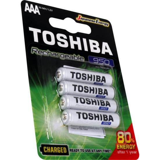 Pilha Recarregável AAA 1,2V 950mAh TNH03GAE (C/4 Pilhas) Toshiba por 43,00 à vista no boleto/pix ou parcele em até 1x sem juros. Compre na loja Mundomax!