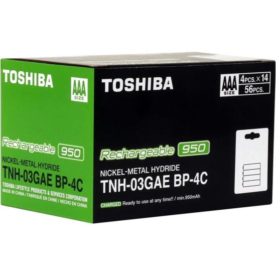 Pilha Recarregável AAA 1,2V 950mAh TNH03GAE (C/4 Pilhas) Toshiba por 43,00 à vista no boleto/pix ou parcele em até 1x sem juros. Compre na loja Mundomax!