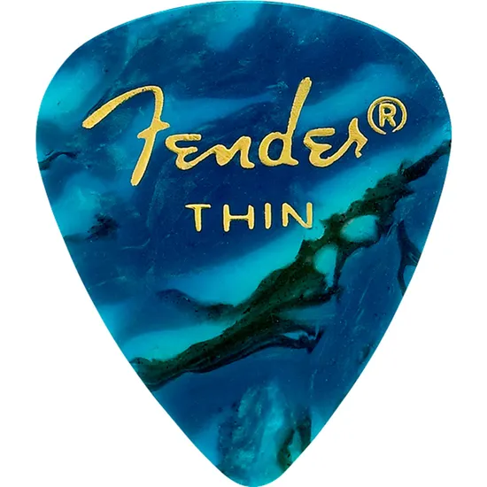 Palheta Celulóide Shape Premium 351 Thin Ocean Turquoise FENDER (72514)