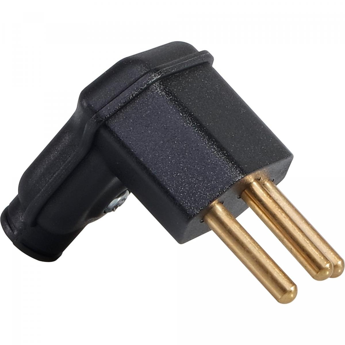 Plug 3 Pinos 90° 10A PLD6-3 Preto MarGirius - Mundomax