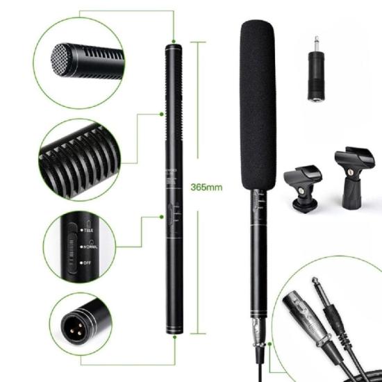 Microfone Shotgun MSG-36 Preto SOUNDVOICE por 310,00 à vista no boleto/pix ou parcele em até 10x sem juros. Compre na loja Mundomax!