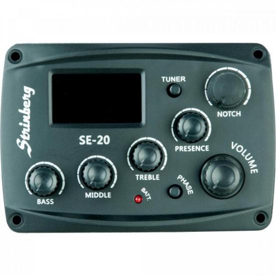 Pré Amplificador para Violão ZEUS SE20 PretoX por 299,99 à vista no boleto/pix ou parcele em até 10x sem juros. Compre na loja Mundomax!