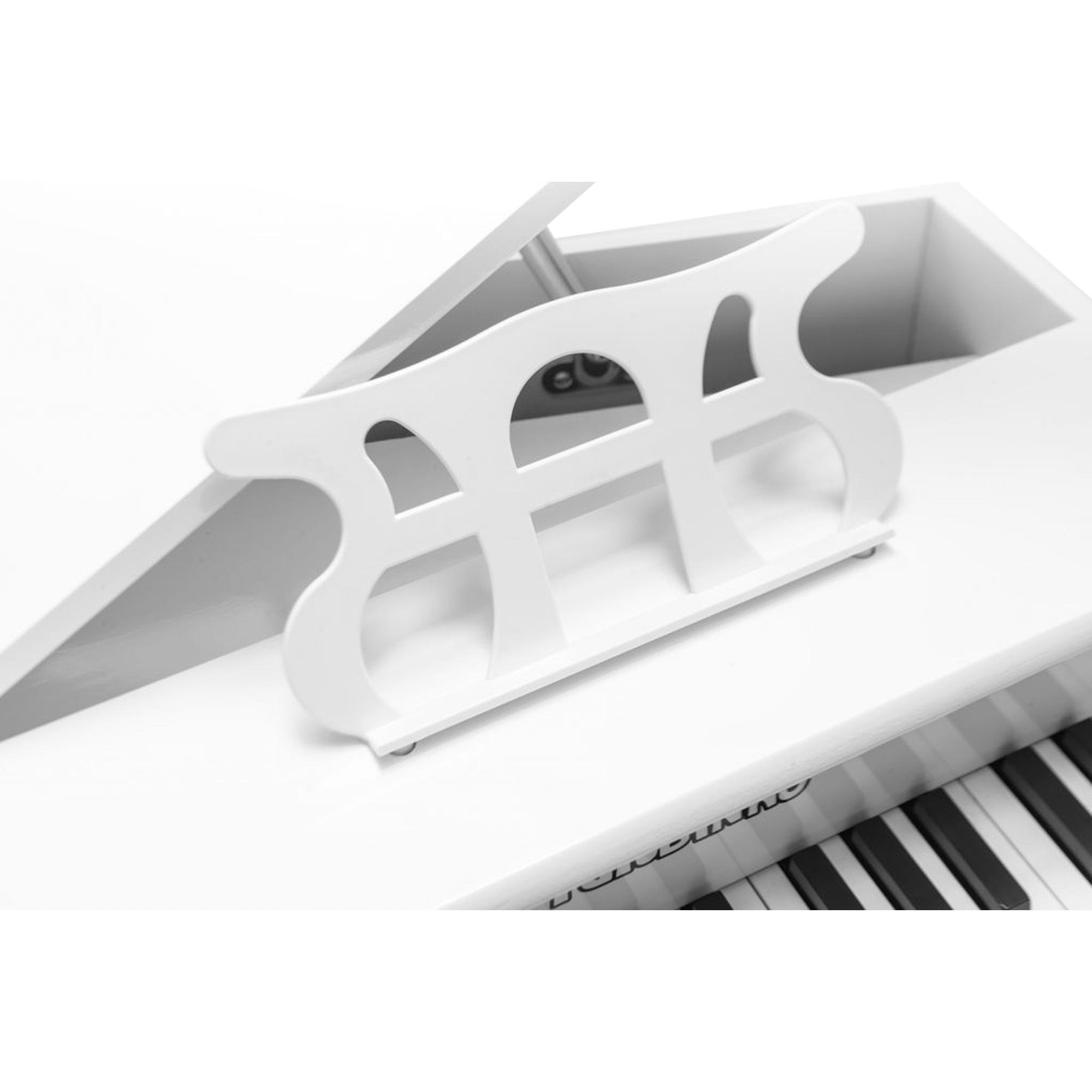 Mini Piano de Cauda Infantil - 30 Teclas - Turbinho - Cor Branco