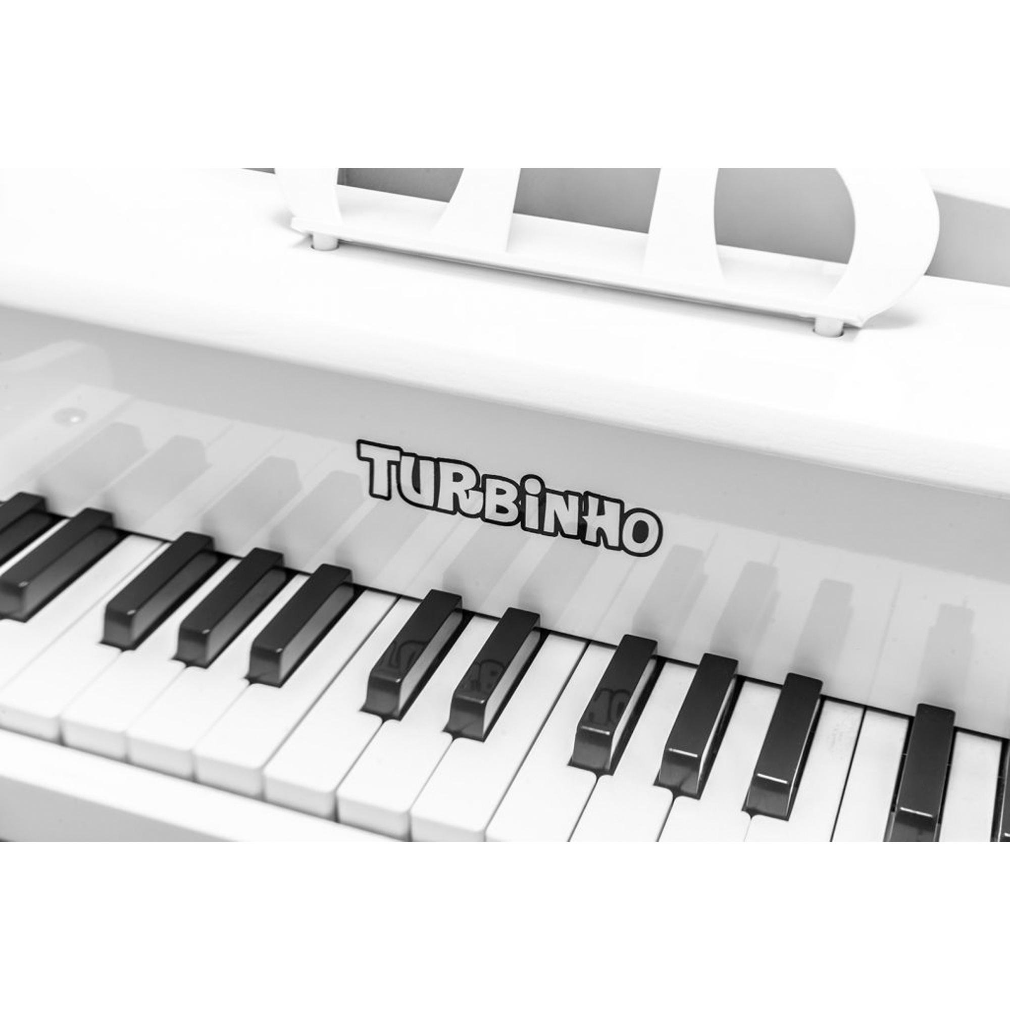 Mini Piano Infantil de Cauda Turbinho 30 Rosa - Mundomax