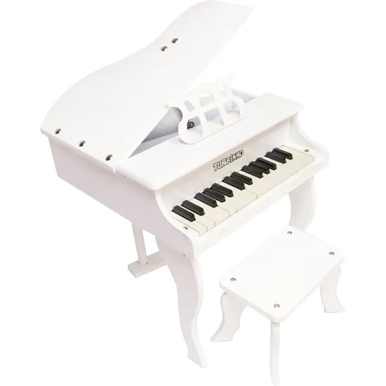 Mini Piano Infantil de Cauda Turbinho 30 Branco (72707)