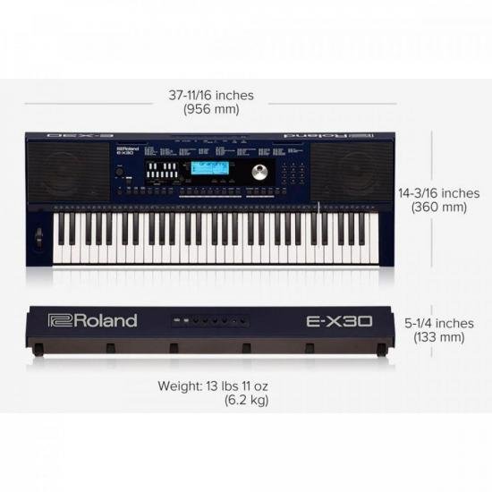 Teclado Arranjador ROLAND E-X30 Azul por 2.793,99 à vista no boleto/pix ou parcele em até 12x sem juros. Compre na loja Mundomax!