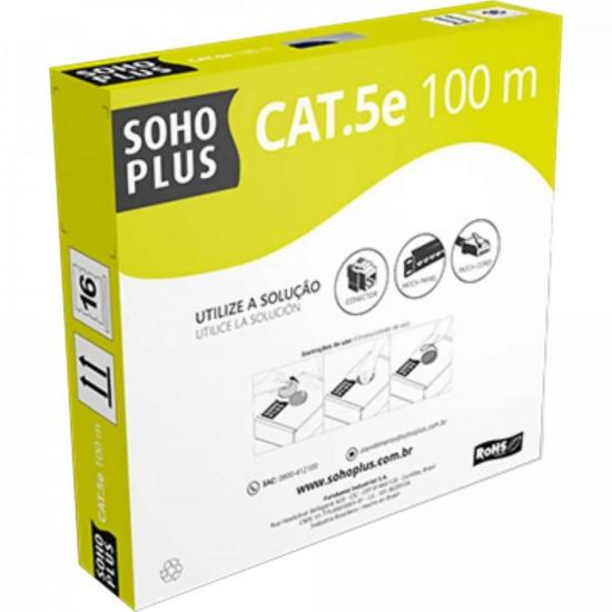 Cabo de Rede AZUL Cx 100m CAT5E CMX FURUKAWA SOHOPLUS (caixa c/ 100 uni.) por 364,90 à vista no boleto/pix ou parcele em até 10x sem juros. Compre na loja Mundomax!
